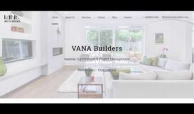 Vana Builders, Home remodeling company website designed by Rooyesh academy